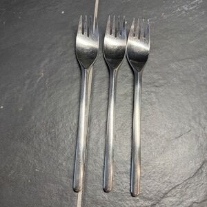 Rosenthal 18/8 Germany Stainless Steel Pastry Dessert Forks Set of 3 Silver